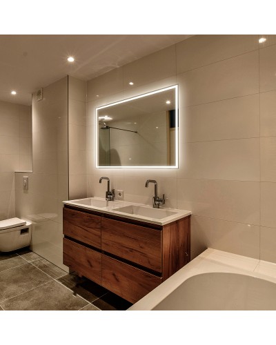 Зеркало Abber See 80 AG6108SL-0.8 с подсветкой Серебро с сенсорным выключателем и диммером