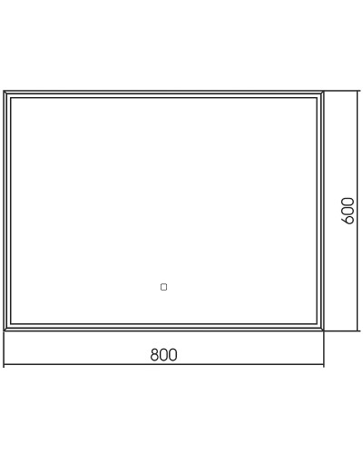 Зеркало Abber See 80 AG6108SL-0.8 с подсветкой Серебро с сенсорным выключателем и диммером