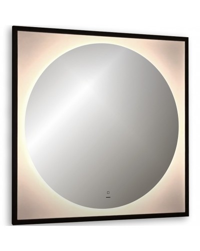 Зеркало Abber See 80 AG6117SCRB с подсветкой Черное с бесконтактным выключателем и диммером