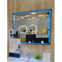 Зеркало со встроенной LED подсветкой, системой Антизапотевания, реверсивное 98x90 CEZARES Blu Petrolio 45048