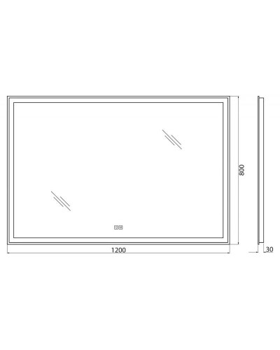 Зеркало 120х80 см BelBagno SPC-GRT-1200-800-LED-TCH-WARM
