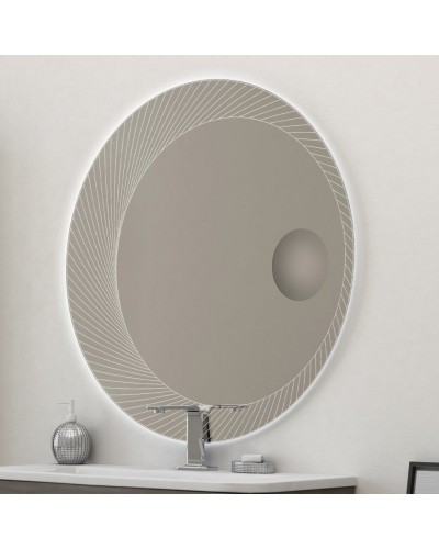 Зеркало с увеличительным зеркалом и со встроенной LED подсветкой 45011, 100х100 CEZARES 45011