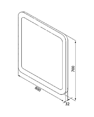 Зеркало 80х70 см белый матовый IDDIS Edifice EDI8000i98