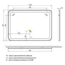 Зеркало 100х70 см белый матовый IDDIS Edifice EDI1000i98