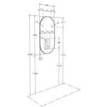 Зеркало 50х100 см Акватон Альто 1A256402A1010
