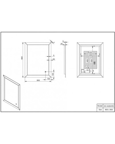 Зеркало 60х80 см Esbano ES-3428 HRD