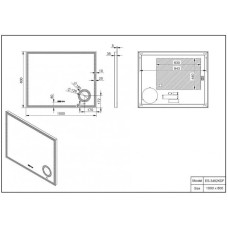 Зеркало 100х80 см Esbano ES-3482 KDF