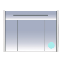Джулия -105 Шкаф голубой зеркальный