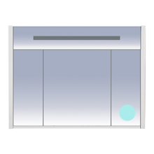 Джулия -105 Шкаф голубой зеркальный