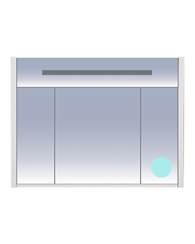 Джулия -105 Шкаф голубой зеркальный