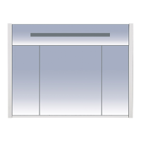 Джулия -105 Шкаф голубой зеркальный