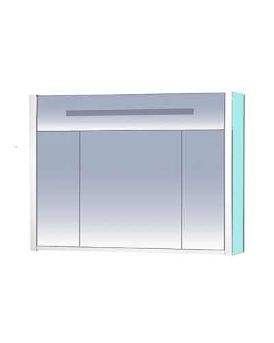 Джулия -105 Шкаф голубой зеркальный