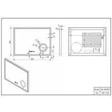 Зеркало 80х60 см Esbano ES-3482 RDF