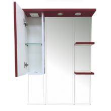 Жасмин -  75 Зеркало - шкаф лев. (свет) красная ПЛЕНКА