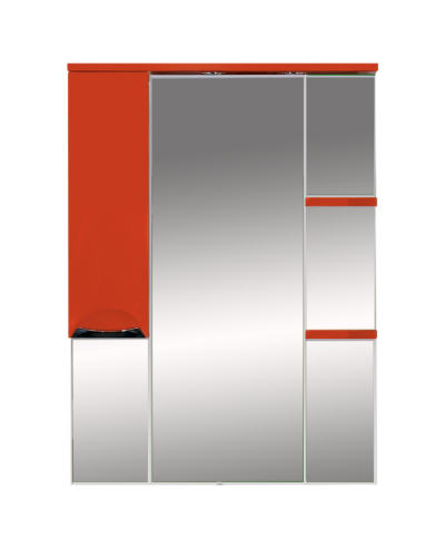 Жасмин -  75 Зеркало - шкаф лев. (свет) красная ПЛЕНКА