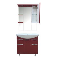 Жасмин -  75 Зеркало - шкаф прав. (свет) красная ПЛЕНКА