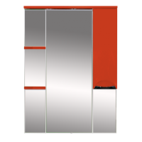 Жасмин -  75 Зеркало - шкаф прав. (свет) красная ПЛЕНКА