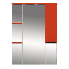 Жасмин -  75 Зеркало - шкаф прав. (свет) красная ПЛЕНКА