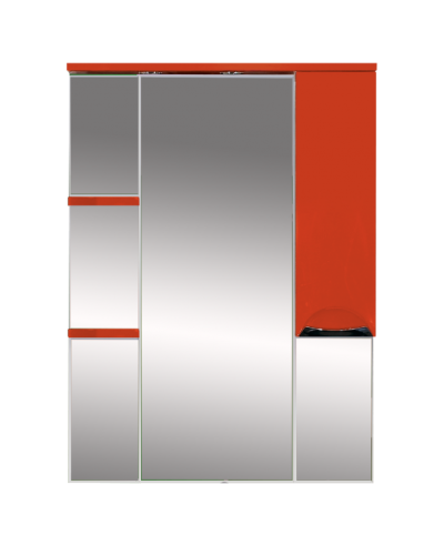 Жасмин -  75 Зеркало - шкаф прав. (свет) красная ПЛЕНКА