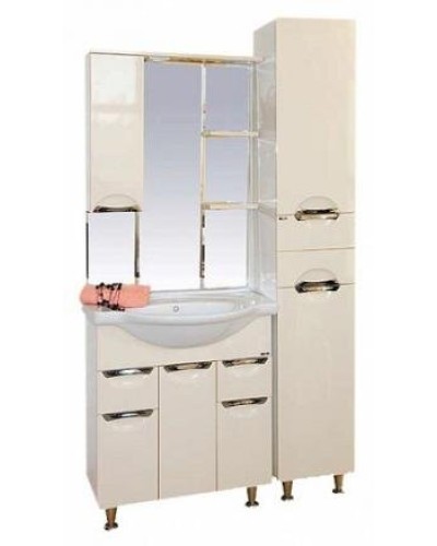 Орхидея - 75 Зеркало - шкаф лев. (свет) БЕЖ. эмаль