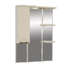 Орхидея - 75 Зеркало - шкаф лев. (свет) БЕЖ. эмаль