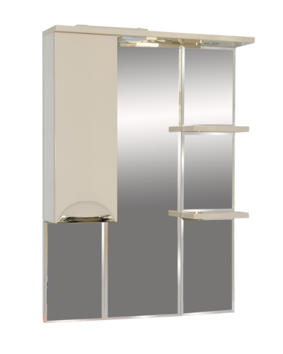 Орхидея - 75 Зеркало - шкаф лев. (свет) БЕЖ. эмаль