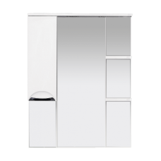 Орхидея - 75 Зеркало - шкаф лев. (свет) белая эмаль