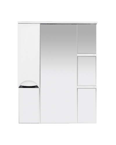 Орхидея - 75 Зеркало - шкаф лев. (свет) белая эмаль