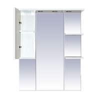 Орхидея - 75 Зеркало - шкаф лев. (свет) белая эмаль