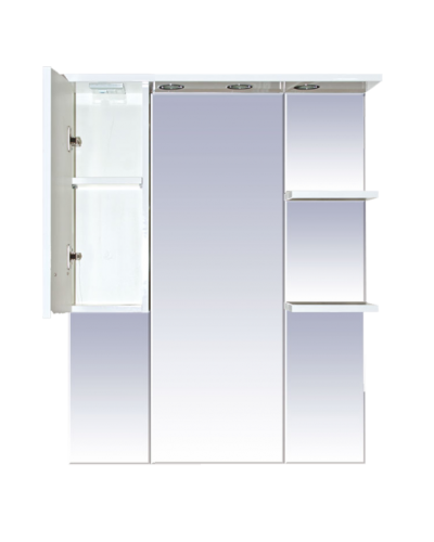 Орхидея - 75 Зеркало - шкаф лев. (свет) белая эмаль