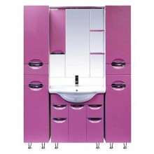 Жасмин - 75 Зеркало - шкаф лев. (свет) розовая плёнка