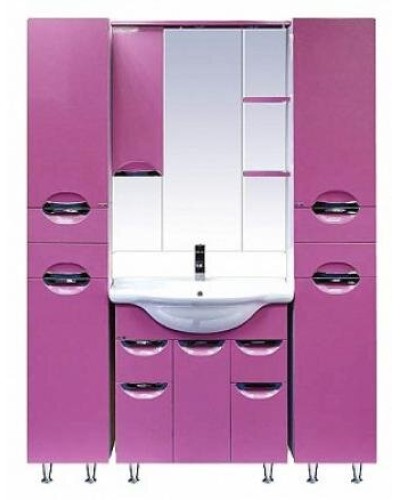 Жасмин - 75 Зеркало - шкаф лев. (свет) розовая плёнка