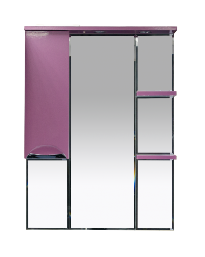 Жасмин - 75 Зеркало - шкаф лев. (свет) розовая плёнка