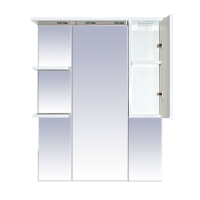 Орхидея - 75 Зеркало - шкаф прав. (свет) белая эмаль
