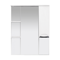 Орхидея - 75 Зеркало - шкаф прав. (свет) белая эмаль