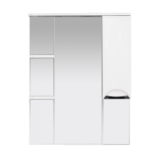 Орхидея - 75 Зеркало - шкаф прав. (свет) белая эмаль