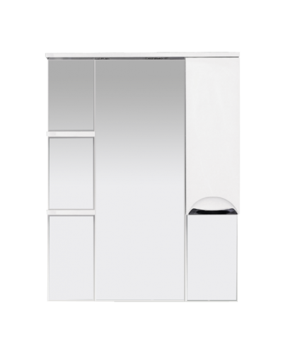 Орхидея - 75 Зеркало - шкаф прав. (свет) белая эмаль