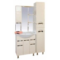 Орхидея - 85 Зеркало - шкаф лев. (свет) БЕЖ. эмаль