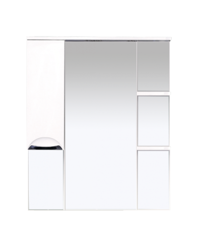 Орхидея - 85 Зеркало - шкаф лев. (свет) белая эмаль