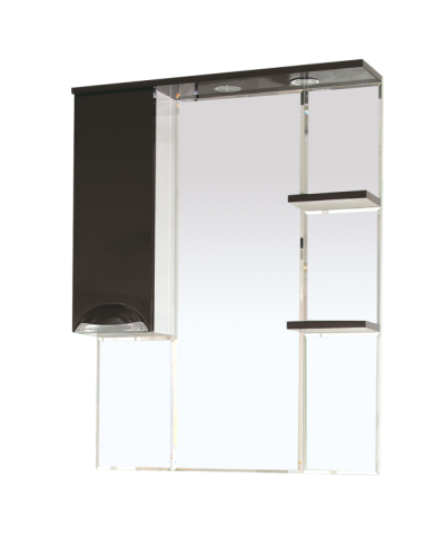 Жасмин - 85 Зеркало - шкаф лев. (свет) коричневая эмаль