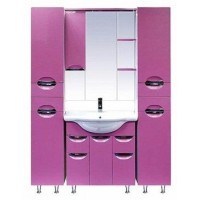 Жасмин - 85 Зеркало - шкаф лев. (свет) розовая плёнка