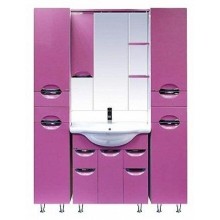 Жасмин - 85 Зеркало - шкаф лев. (свет) розовая плёнка