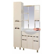 Орхидея - 85 Зеркало - шкаф прав. (свет) БЕЖ. эмаль