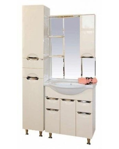 Орхидея - 85 Зеркало - шкаф прав. (свет) БЕЖ. эмаль