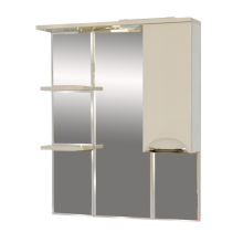 Орхидея - 85 Зеркало - шкаф прав. (свет) БЕЖ. эмаль
