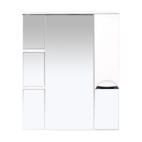 Орхидея - 85 Зеркало - шкаф прав. (свет) белая эмаль