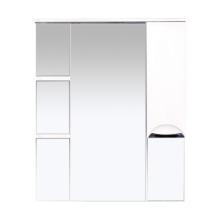 Орхидея - 85 Зеркало - шкаф прав. (свет) белая эмаль