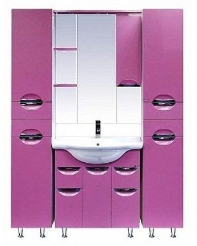 Жасмин - 85 Зеркало - шкаф прав. (свет) розовая плёнка