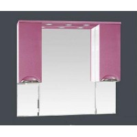 Жасмин -105 Зеркало - шкаф  (свет) розовая плёнка