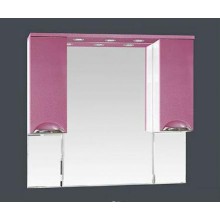 Жасмин -105 Зеркало - шкаф  (свет) розовая плёнка